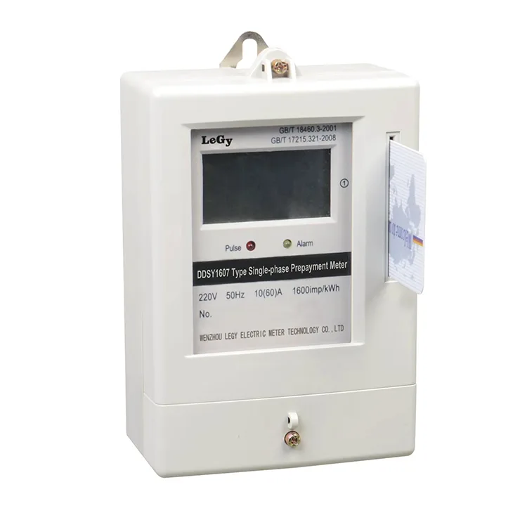 Contatore di energia prepagato con scheda IC monofase