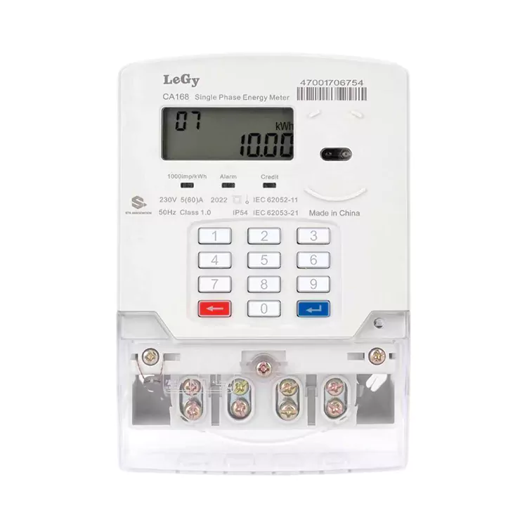 Contatore di energia prepagato a tastiera monofase