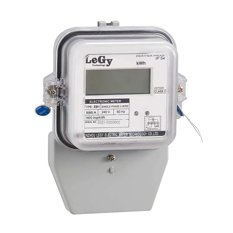 Contatore di energia intelligente multifunzione con display LCD monofase